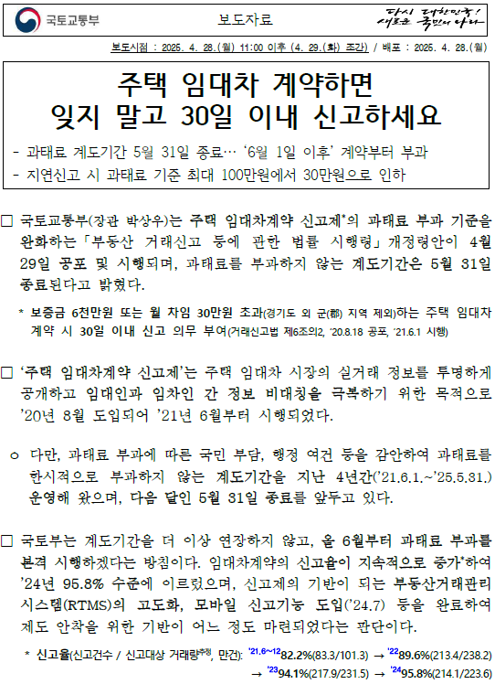 전월세신고제 대상 방법 과태료 총정리(25년 6월) 3 전월세신고제 대상 방법 과태료