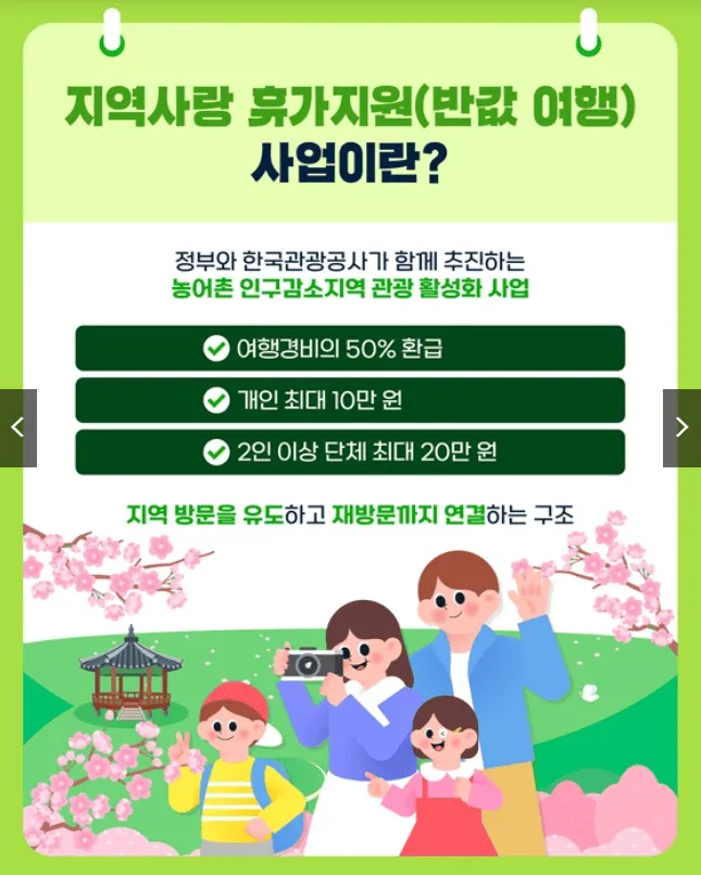 여행경비 50% 환급! 2026 반값 여행 신청방법·기간·대상지역 총정리 3 2026 반값 여행 신청방법·기간·대상지역 총정리
