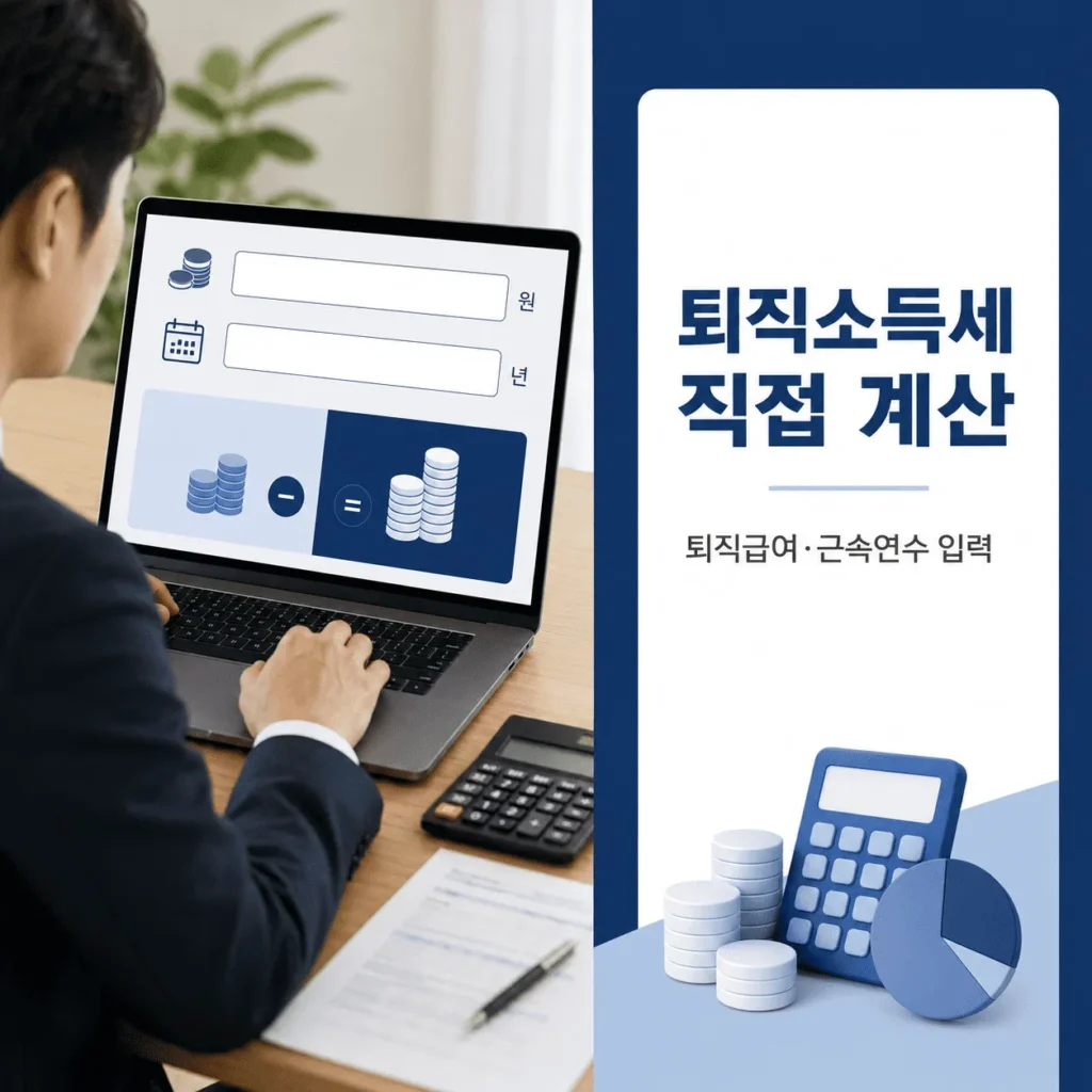 퇴직소득세 직접 계산하기|2026 퇴직금 세금 계산기 2 퇴직소득세 직접 계산하기|2026 퇴직금 세금 계산기