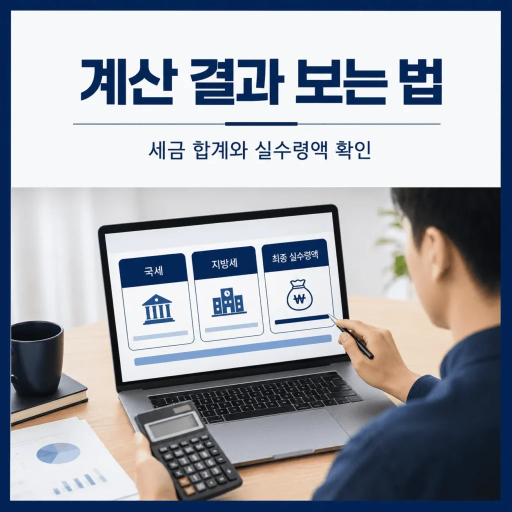 퇴직소득세 직접 계산하기|2026 퇴직금 세금 계산기 3 퇴직소득세 계산 결과 보는 법