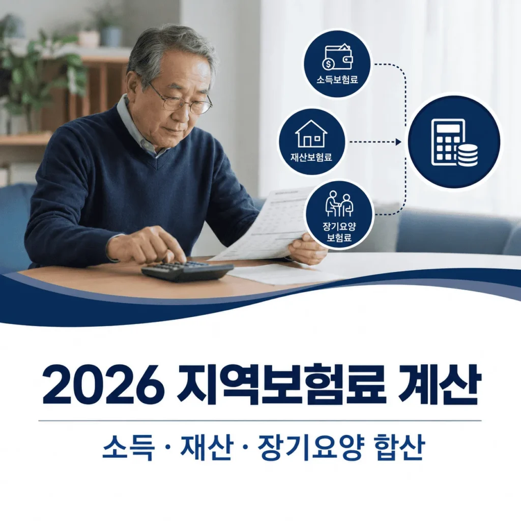 2026 퇴직 후 건강보험료 계산|지역가입자·피부양자·임의계속가입 비교 4 2026년 지역가입자 건강보험료 계산방법