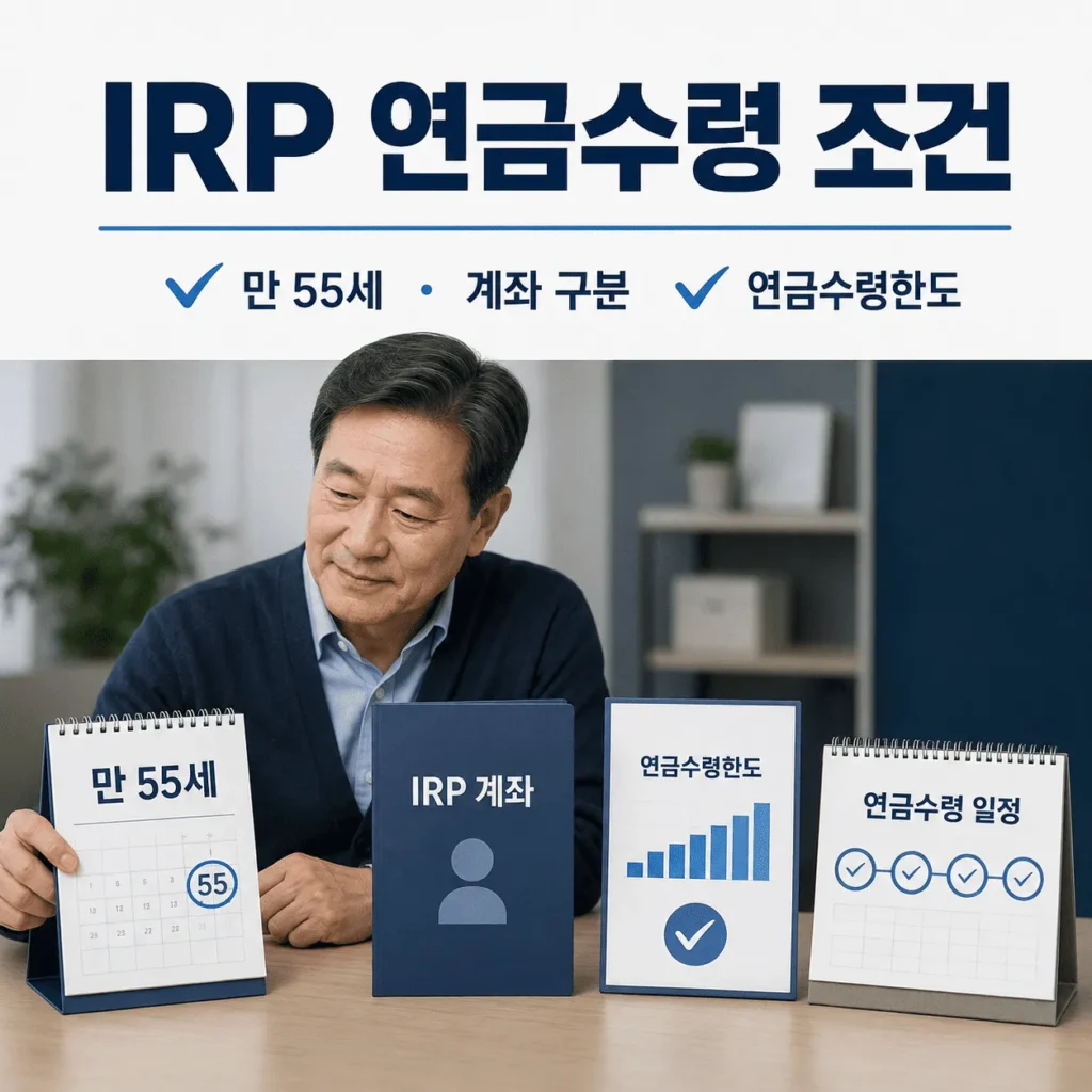 IRP 일시금 vs 연금수령 세금 차이|퇴직금 5천만원·1억원 비교 7 IRP 연금수령 조건