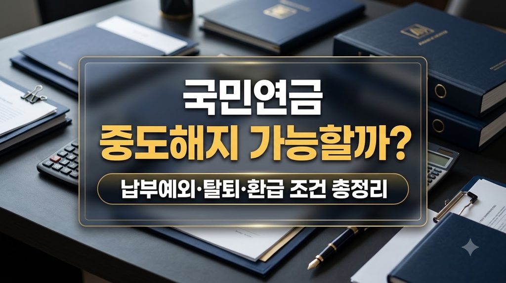 국민연금 해지 가능할까? 환급·납부예외·탈퇴 방법 2 국민연금_중도해지_조건_정리